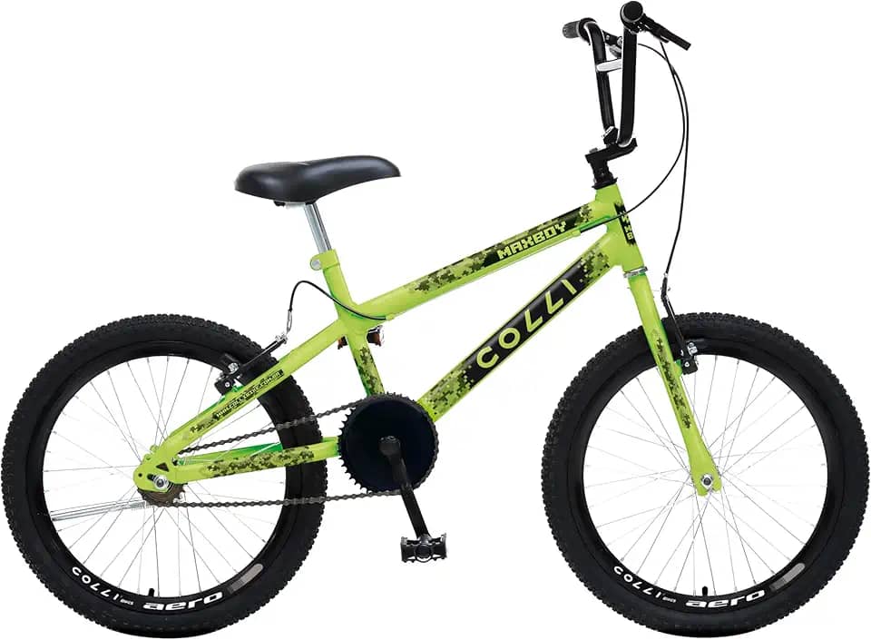 Colli Bike, Bicicleta Max Boy CROSS, Aro 20 S/M 36 Raias, Freios V-Brake Nylon, Descanso Lateral, Aro 20, Roda Livre 1V 18D, Guidão Cross/BMX