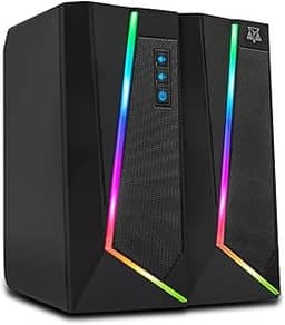 Caixa De Som Adamantiun Nirvan S10a P2 3.5mm Estéreo 2.5 3W*2 RGB Preto