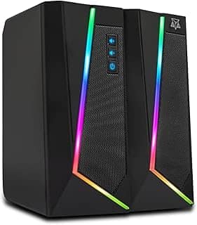 Caixa De Som Adamantiun Nirvan S10a P2 3.5mm Estéreo 2.5 3W*2 RGB Preto