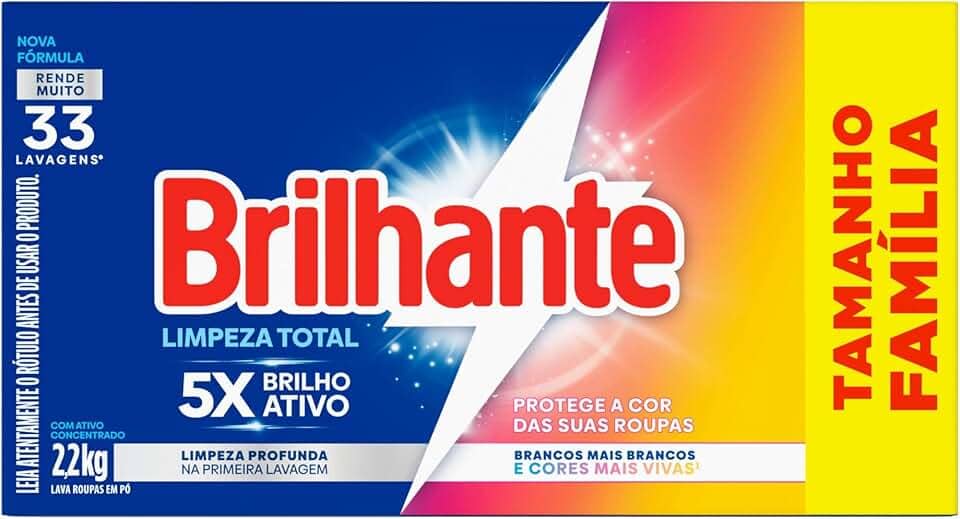 Brilhante Limpeza Total - Sabão Em Pó 2 2Kg