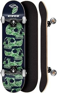 Skate Montado Profissional Cisco Skull Green 7.75' - Abec 7