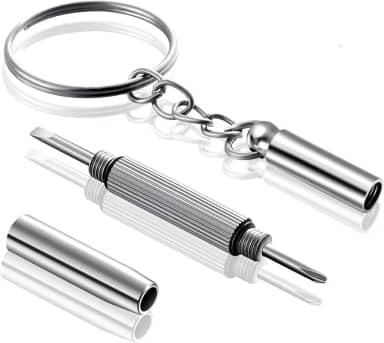 Kit Chaveiro Multifuncional 3 em 1 Mini Chave De Fenda Philips Sextavado Boca pra Pequeno Ajuste Reparo Conserto Óculos Brinquedo Eletrônicos