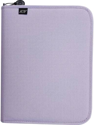 Fichário Escolar, Sweet, com Zíper, Lilás com Estojo + Divisórias, 96 Folhas, ACP