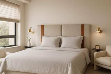 Cabeceira Dobrável ARTE Estofada Em linho 1,58 Para Cama Queen.