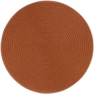 Kit 6 Jogos Americanos Redondos Decorativos | Cores Variadas | Elegância e Proteção para Mesa de Jantar (Marrom, 4 peças)