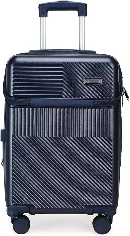 Mala De Viagem Bordo Bagagem 10kg De Mão Rígida 360 Anac USB Cadeado (Azul-Marinho)