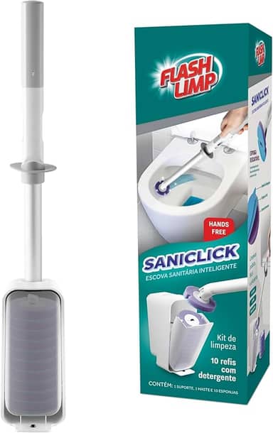 Flash Limp - Escova Sanitária Com Refil Descartável Saniclick - BAN2659