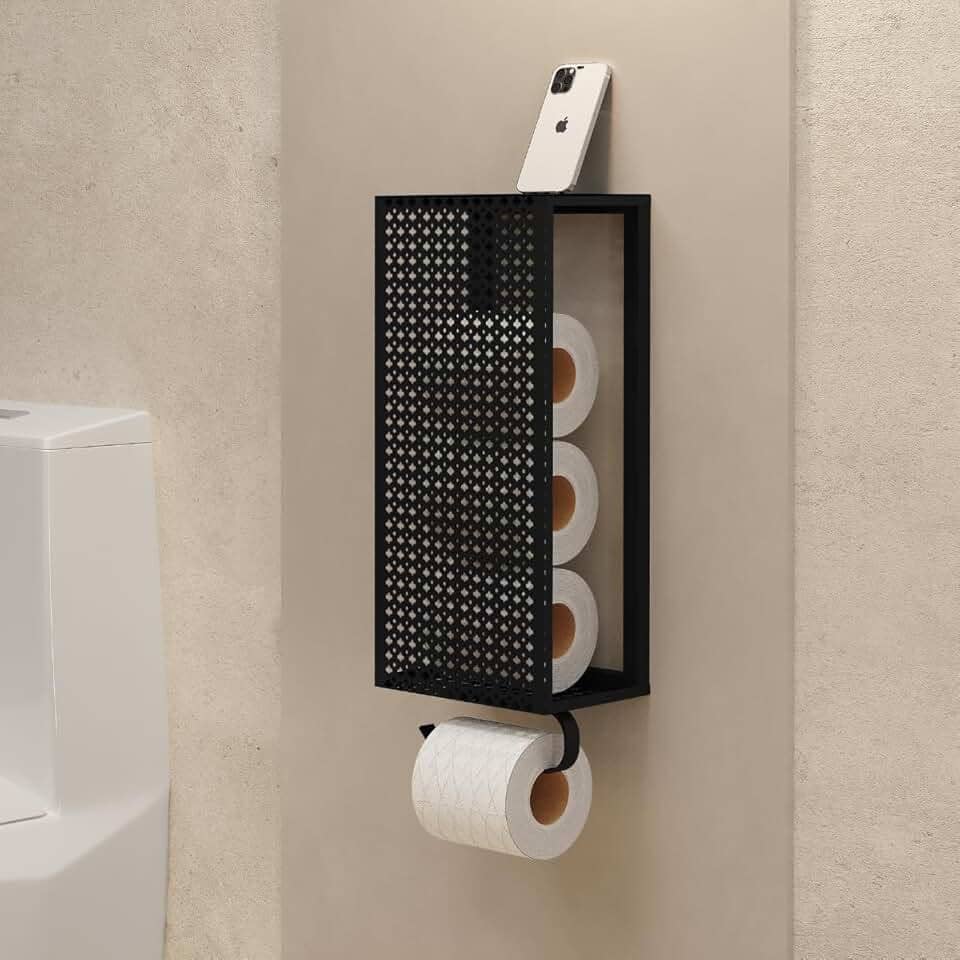 Porta Papel Higiênico de Parede com Fita Dupla Face