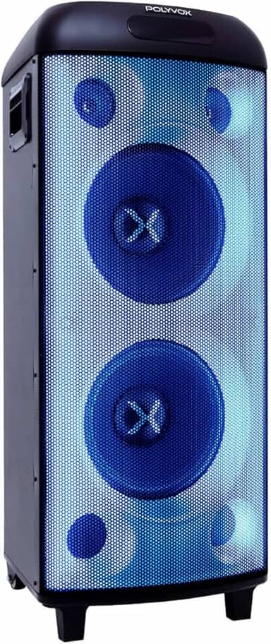 Caixa de Som Amplificada Polyvox Torre XT-990 TWS Bluetooth Full Led 2000W