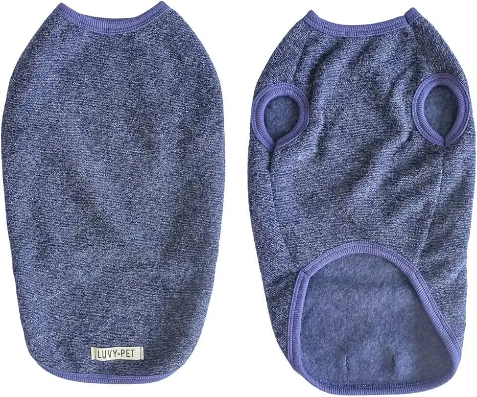 LUVY PET, Roupa Pet Soft Bouclê Peluciado Azul Jeans Tamanho:G