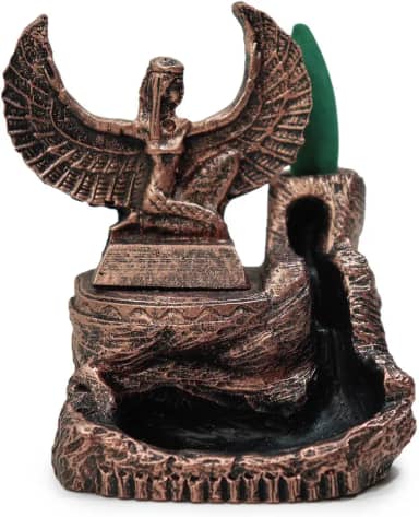 Incensário Isis Rocha Cascata Fumaça Invertida + 5 Incensos (Bronze)