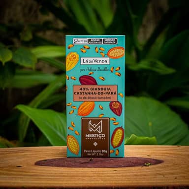 Mestiço Chocolate Gianduia 40% com Castanha do Pará, 60g, Artesanal