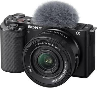 Sony Alpha ZV-E10 - Kit de câmera Vlog sem espelho com lente intercambiável APS-C - Preto, ZVE10KB