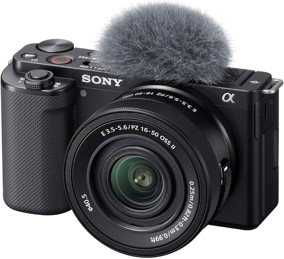 Sony Alpha ZV-E10 - Kit de câmera Vlog sem espelho com lente intercambiável APS-C - Preto, ZVE10KB