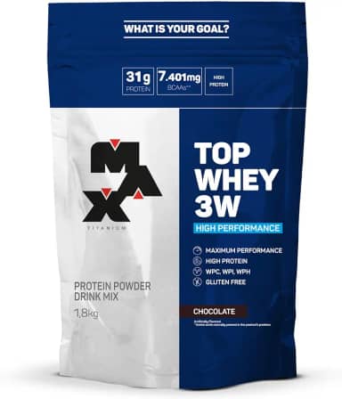 Max Titanium Top Whey 3W + Performance Refil 1 8Kg Chocolate V01