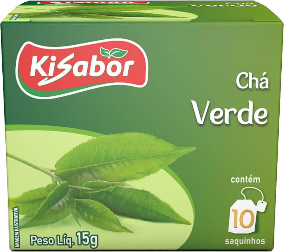 Kisabor, Chá Verde, Para infusão, 15 Gramas com 10 Saquinhos