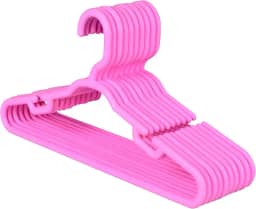 Kit Conjunto Cabide Infantil Reforçado Rosa 8mm - 30 Unidades