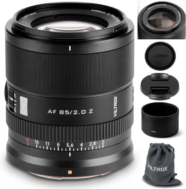 VILTROX 85mm F2.0 EVO com Montagem Z para Nikon Z, Lente Prime Teleobjetiva Média com Foco Automático para Nikon com Montagem Z Câmeras ZFC Z5 Z50 Z50II Z6 Z6II Z6III Z7 Z7II Z30 Z8 Z9 ZF