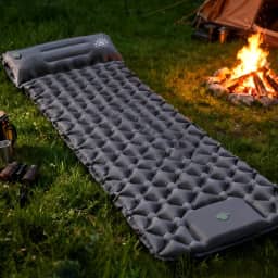 Colchonete Camping Colchão Inflável Solteiro, Acampamento Acessorios，Praticidade e Conforto