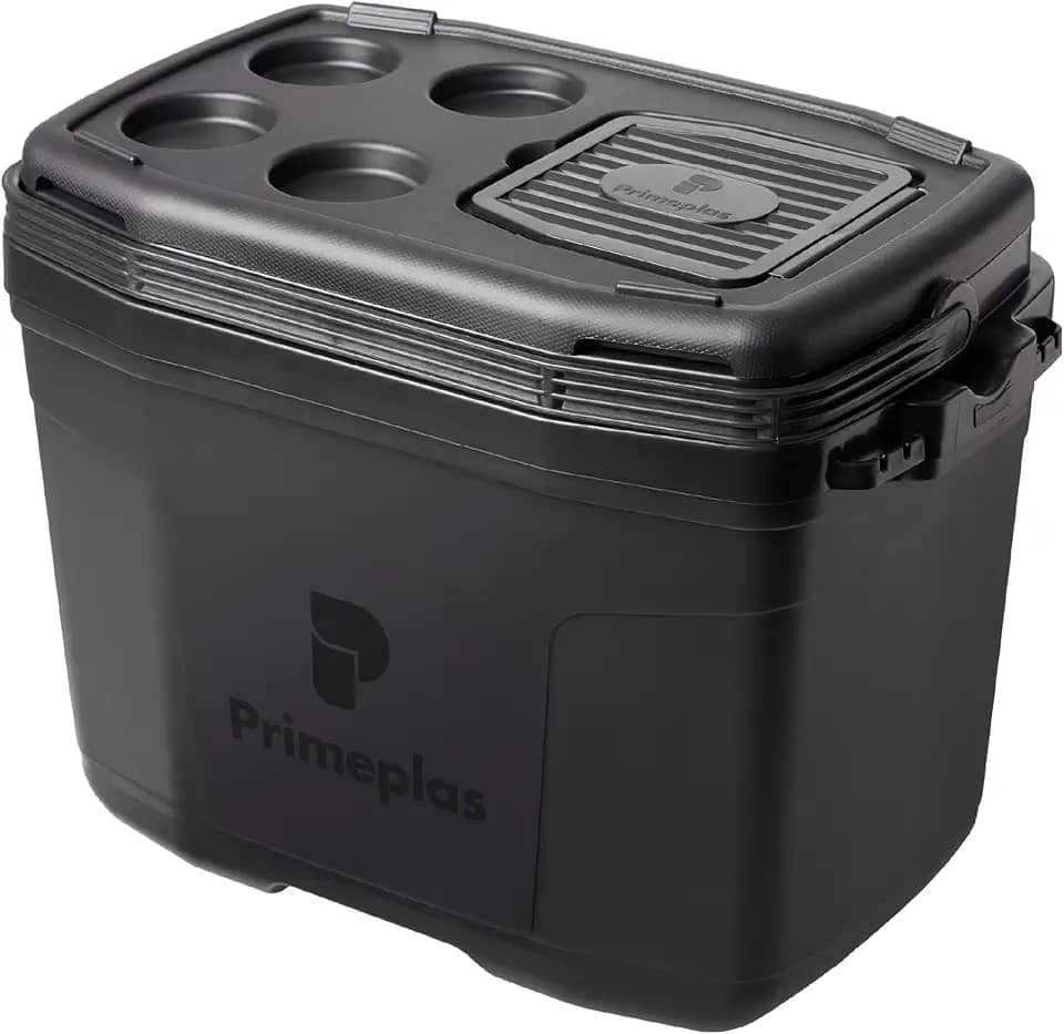 Caixa Térmica Grande 32 Litros Max 360 Primeplas 45 Latas Cor Preto