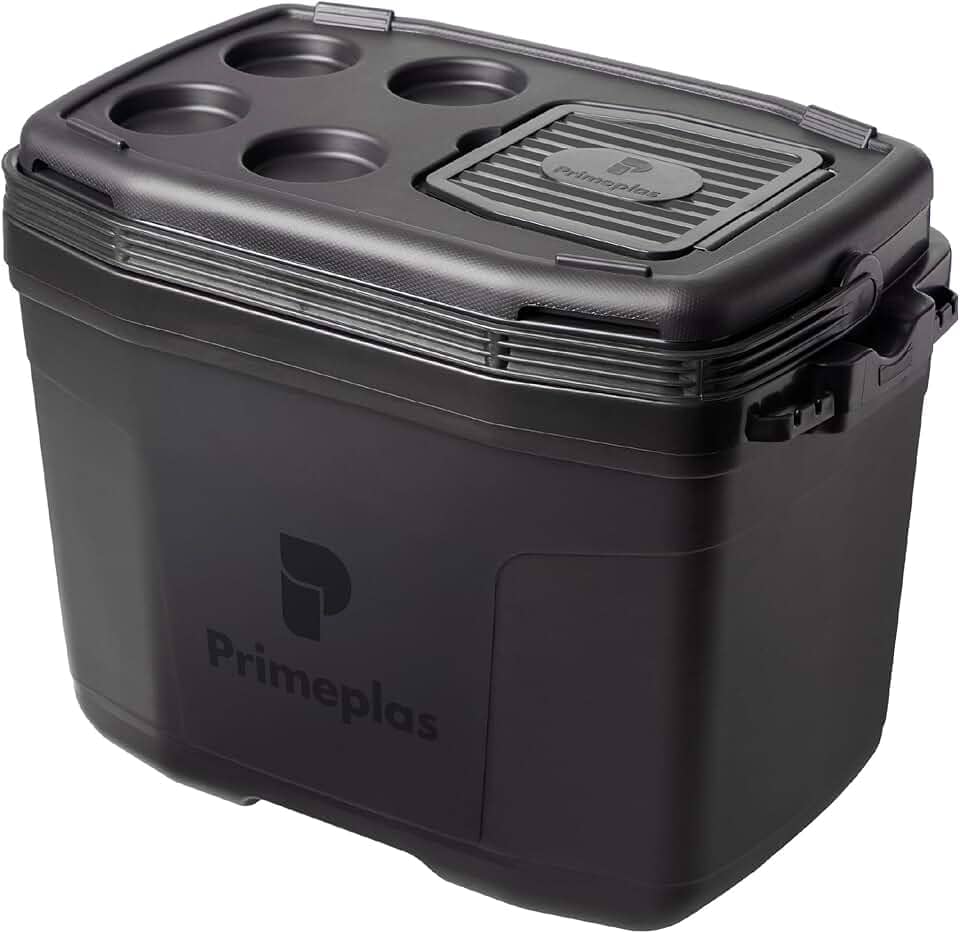 Caixa Térmica Grande 32 Litros Max 360 Primeplas 45 Latas Cor Preto
