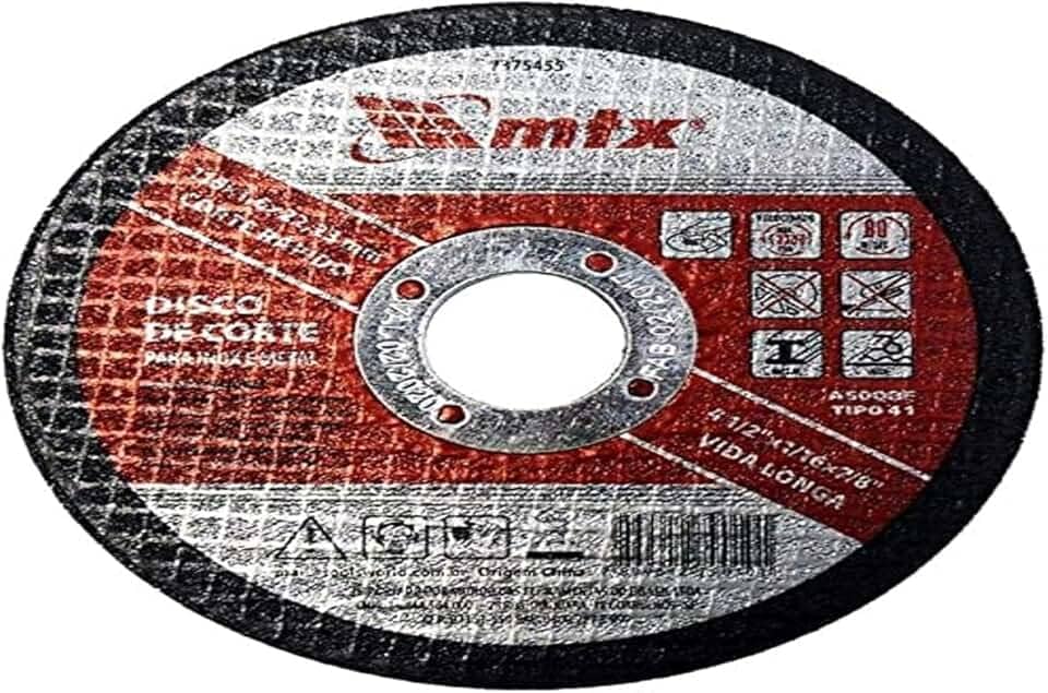 MTX Disco De Corte Para Inox E Metal 115 X 1,6 X 22 Mm Óxido De Alumínio E Carbeto De Silício Corte Rápido Limpo Reforçado Profissional Versátil