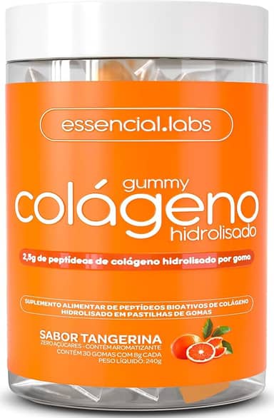GUMMY de COLÁGENO VERISOL® com 2,5g de Peptídeos Bioativos por Gummy e Tecnologia Alemã - 30 Doses - Sabor Tangerina