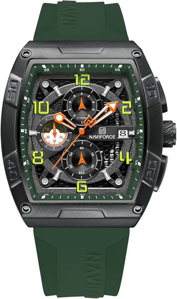 Relógios masculinos com cronógrafo de quartzo, pulseira de silicone colorida, com data automática, à prova d'água, relógio de pulso feminino, presente