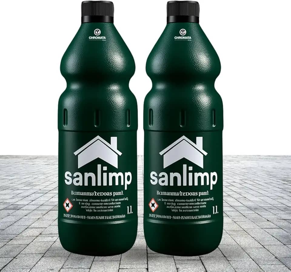 Kit 2 Sanlimp Limpa Pedra e Pisos 1L Ácido Muriático Profissional para Limpeza Pós-Obra e Remoção de Resíduos Difíceis