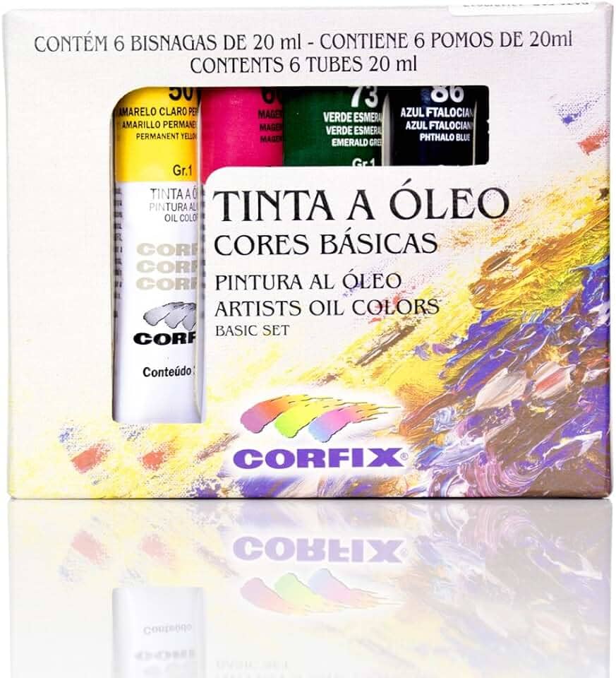 Estojo Tinta Óleo Corfix 20 ml 6 Cores - 30021