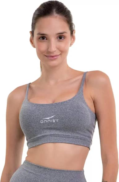 Top Fitness Feminino Alça Fina, Dry Fit, Poliamida e Elastano, Com Bojo Removível, Alta Sustentação, Onnist