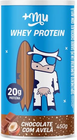 +Mu Pote Whey Concentrado Sabor Chocolate com Avelã 20g Proteína - 450g