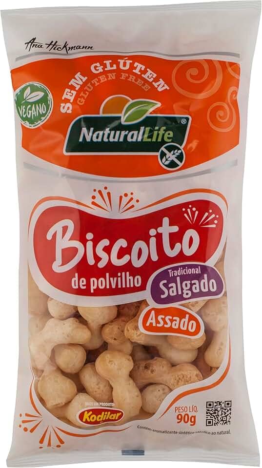 Biscoito de Polvilho Natural Life - Sabor Tradicional - Sem Glúten - Vegano - 90g