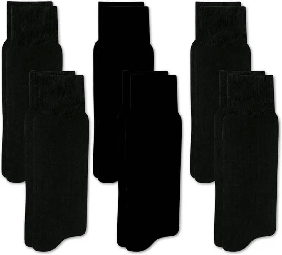 Kit 06 Pares Meia Social Casual Selene Cano Longo Canelado Masculino Adulto