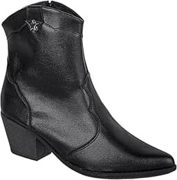 Bota Texana Feminina Western Bico Fino Salto Grosso