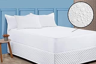 Protetor de colchão Casal impermeável - Não faz ruído - 140x190x30cm - Bernadete Casa