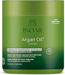 Inoar, Argan Oil Máscara Capilar – Hidratação Profunda, Brilho e Maciez com Óleo de Argan para Cabelos Secos ou Fragilizados - 500g