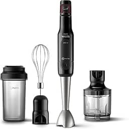 Philips Walita Preto e Inox Mixer Pro - Mix 4 em 1 - SpeedTouch com guia de velocidade - Copo para viagem - Fácil de limpar - 400W - 110V (RI2622/72)