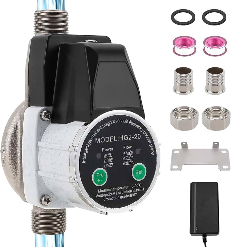 Bomba Pressurizadora de Água, 300W, 2100L/h, 100-240V, Automática, Ajustável, Silenciosa