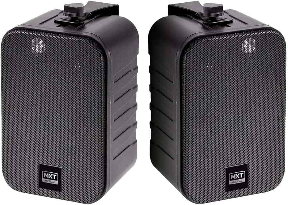 Par de Caixa Acustica Som Musica Ambiente Com Suporte 50w Mxk-25