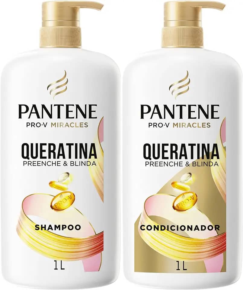KIT Pantene PRO-V Miracles Shampoo + Condicionador Queratina 1L