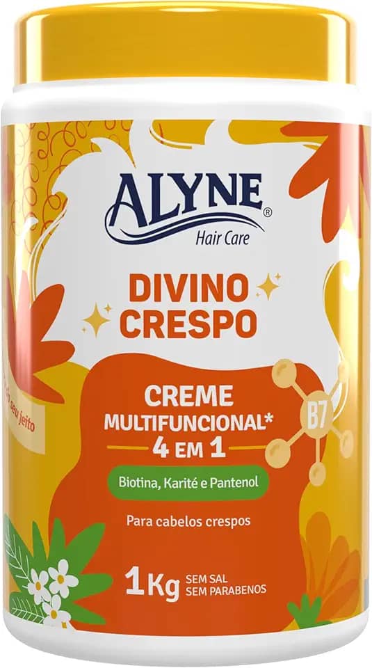Alyne, Creme Multifuncional, Divino Crespo, 1 kg, Amarelo