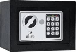 Cofre Digital Eletrônico, 23x17x17cm, Senha e 2 Chaves, Alira Home MR-BX-002
