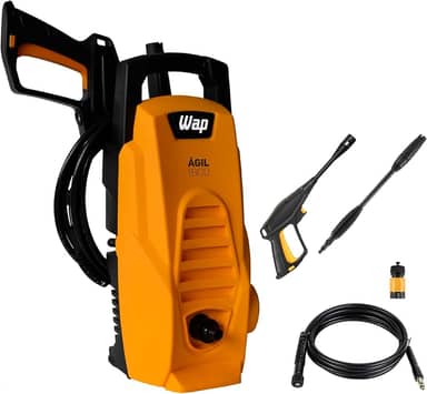 WAP Lavadora de Alta Pressão ÁGIL 1800, Portátil, 300L/h, com Jato em Leque e Concentrado, 1300psi 1400W 127V