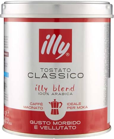 Illy Café Torrado e Moido Clássico Para Cafeteiras Moka - 125g