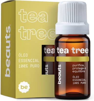 Óleo Essencial Melaleuca (Tea Tree) - 100% Puro e Natural - Purifica, Fortalece a Imunidade, Equilibra a Oleosidade da Pele, Alivia Irritações e Caspa - Para Aromaterapia, Difusor de Óleo Essencial e Massagem - Vegano, 10 mL, Beauts