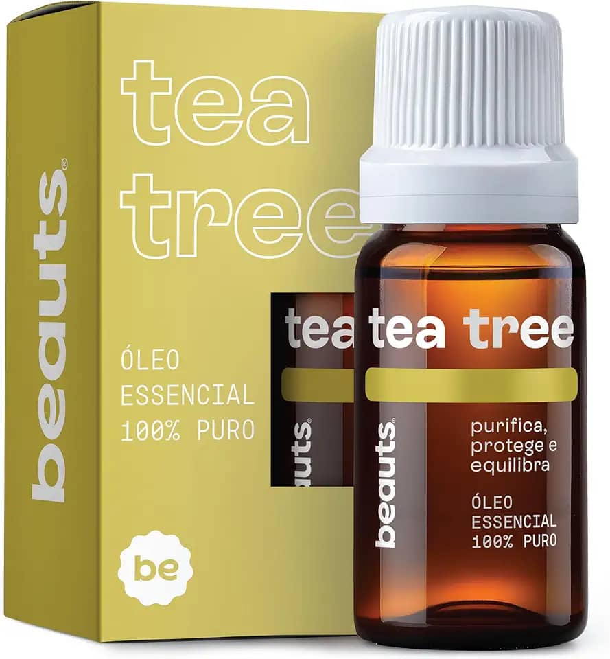 Óleo Essencial Melaleuca (Tea Tree) - 100% Puro e Natural - Purifica, Fortalece a Imunidade, Equilibra a Oleosidade da Pele, Alivia Irritações e Caspa - Para Aromaterapia, Difusor de Óleo Essencial e Massagem - Vegano, 10 mL, Beauts