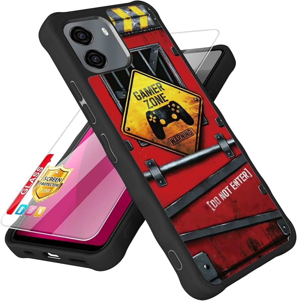 Capa compatível com BLU G35 [com protetor de tela de vidro temperado] [efeito luminoso] para capa de celular BLU G35