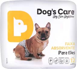 Dog's Care Eco Fralda Absorvente Para Machos - P 12 Unidades