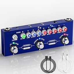 Cuvave cube baby Baixo/bass pedaleira,Com 26 portas 7 sintonizadores modulares ajuste de excitação/equalização/efeito de compressão/efeito periférico/efeito espacial/IR/TUNER, Gravável e recarregável
